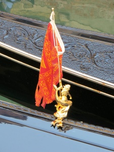 Venetian flag on a gondola